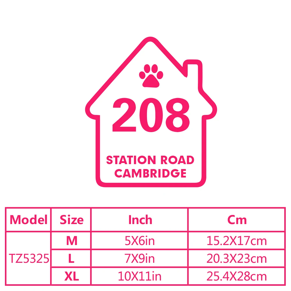 Custom Paw Print Wheelie Bin Sticker, Waterproof UV Weather Resistant Vinyl Decal, Strong Adhesive Custom House Number Address L
