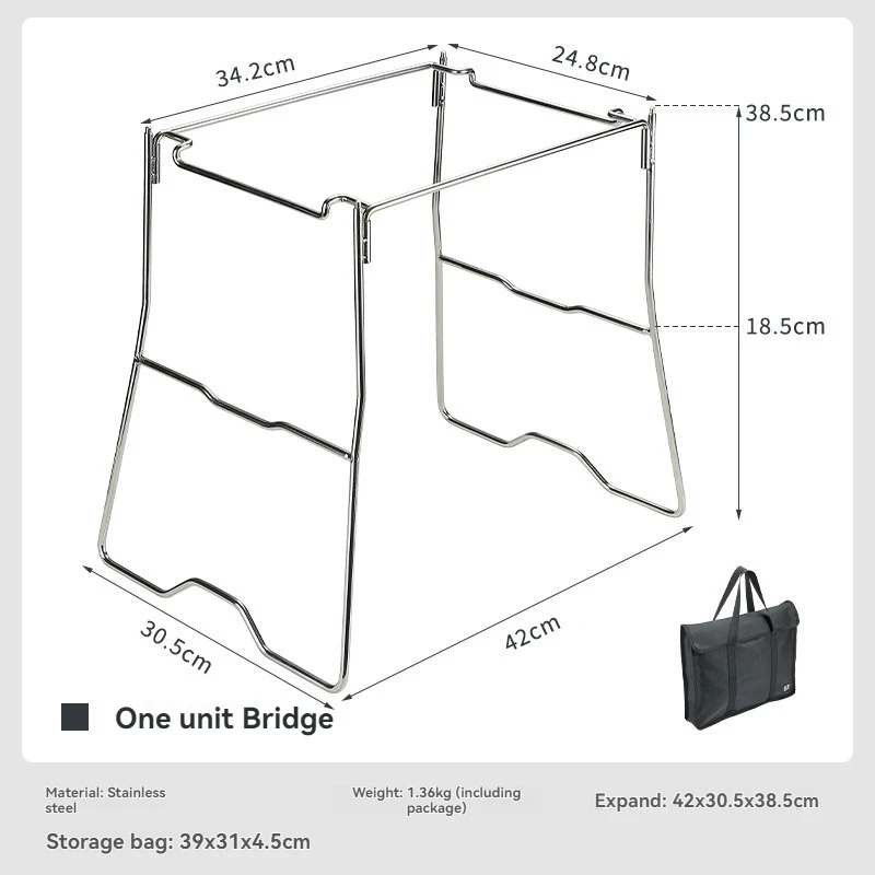 campingmoon-new-cheap-g-38-outdoor-durable-folding-camping-table-foot-frame-stainless-steel-storage-rack-holder-for-camping-gear
