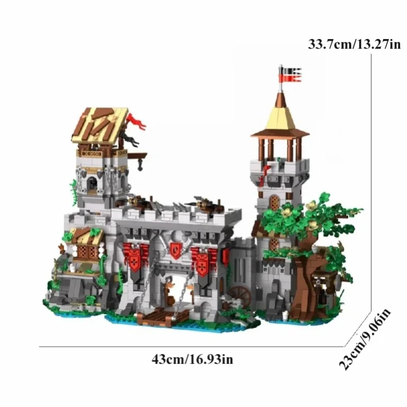 Burg des Heiligen Geistes Ritter-Bausteine Mittelalterliche Architektur Modulares Montagemodell Baustein-Set Ornament Sammlerstück Kreatives Spielzeug Geschenke für Erwachsene 2568 Teile