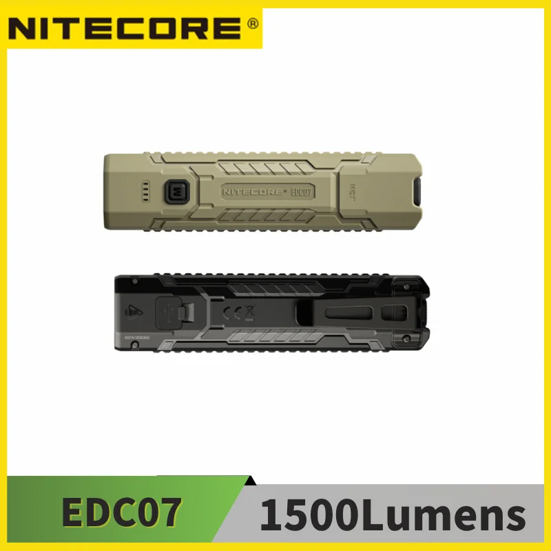 

NITECORE EDC07 1500Lumens USB-C Rechargeable EDC Flashlight Bulit-in 1500mAH Battery