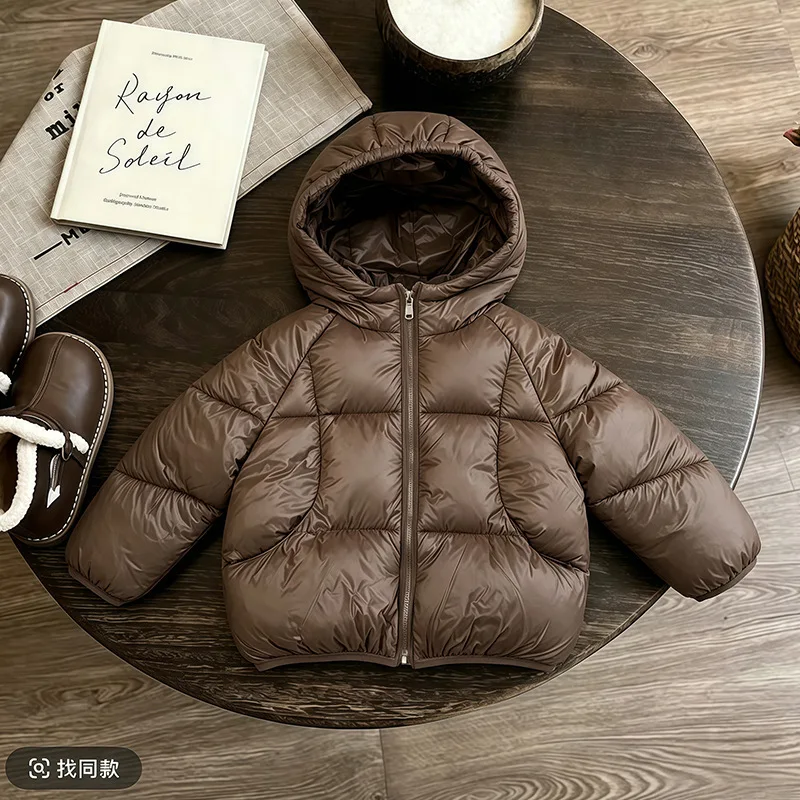 Neue Daunenjacke im koreanischen Stil für Babys von 2-6 Jahren, Winterjacke für Mädchen, Babykleidung für Jungen, leichte warme Baumwolljacke mit Kapuze. – Detail 14