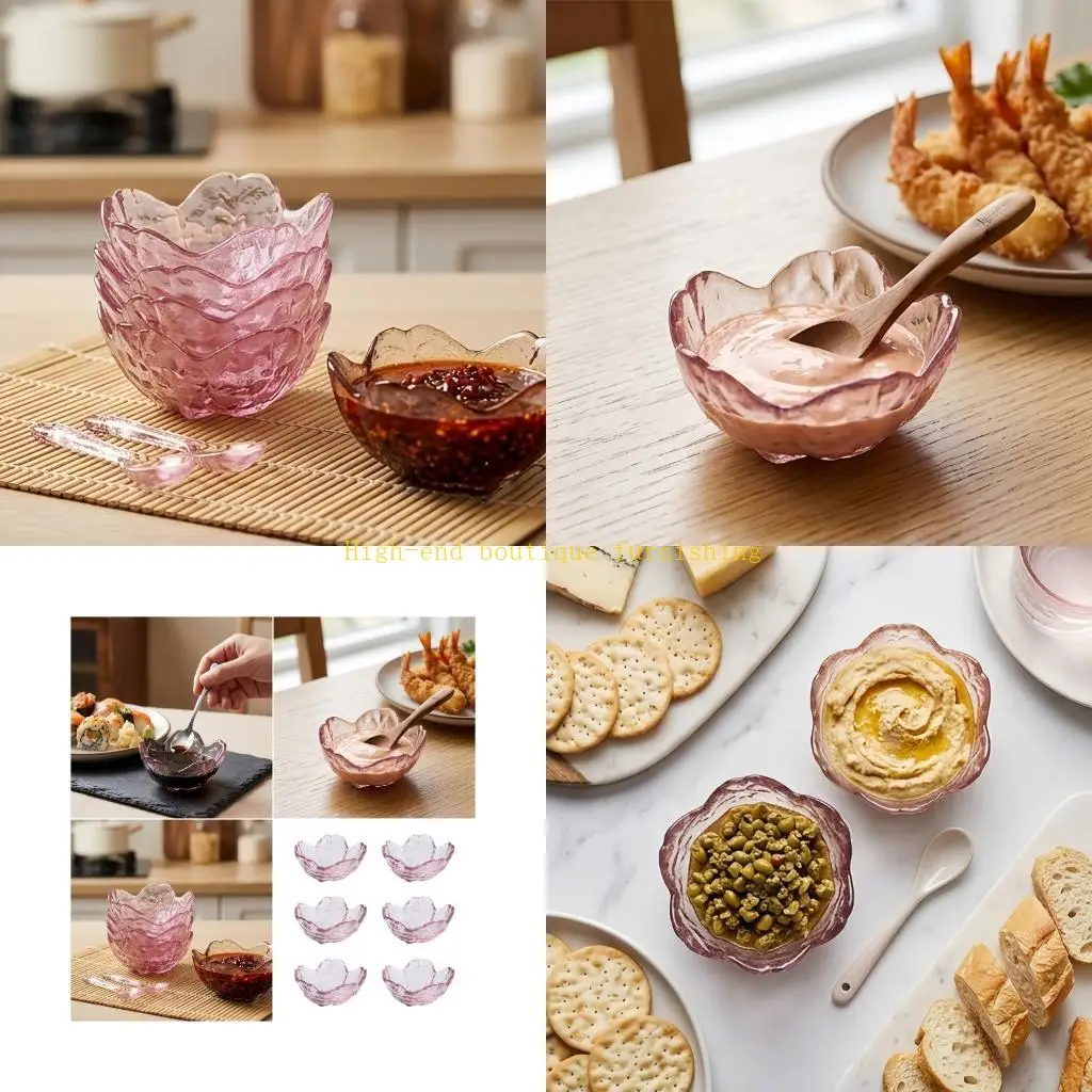 L9NB Glass Condiment Bowls for Daily Meals, Guest Service, and Dips