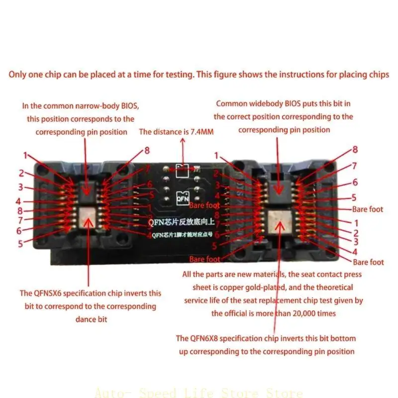 

02DA QFN8 SOP8 Chip Test Socket Programmer Perfect for Product Quality and Efficiency in Online Marketplaces