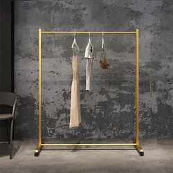 Staand Nordic Kleding Rack Gouden Hoek Slaapkamer Commercieel Kledingrek Gang Percheros Para Ropa Modulair Meubilair