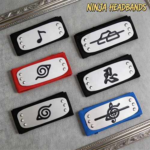 Bandai Naruto Kakashi Sasuke Stirnband, Rebell Ninja Konoha, schützendes Stirnbandana, Cosplay, Anime, Kostümzubehör, Geschenk, Spielzeug