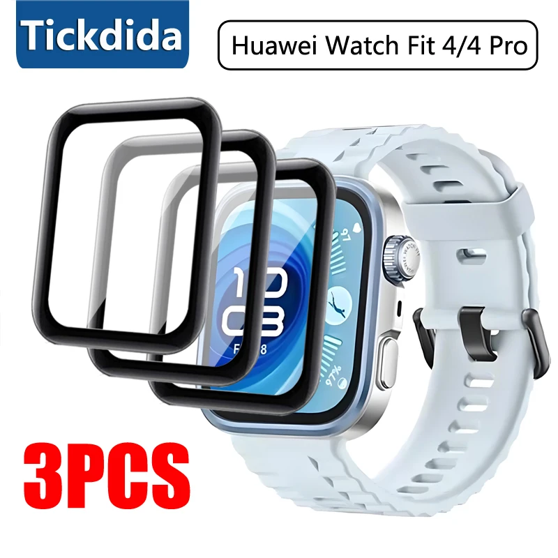 3 шт. защитная пленка для Huawei Watch Fit 4 Pro Fit4, полноэкранная мягкая пленка для Huawei Watch Fit 4, не закаленное стекло