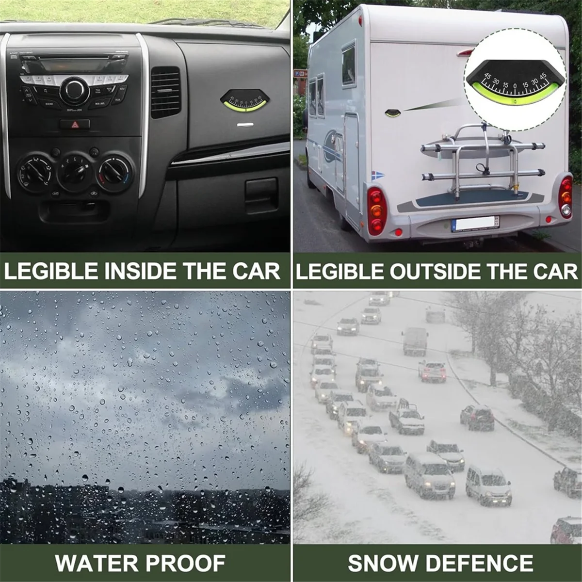 مقياس QUAI-ITLevel لمركبة شاحنة RV، مقياس مستوى المقطورة، مقياس الميل عالي الوضوح، مقياس الميل