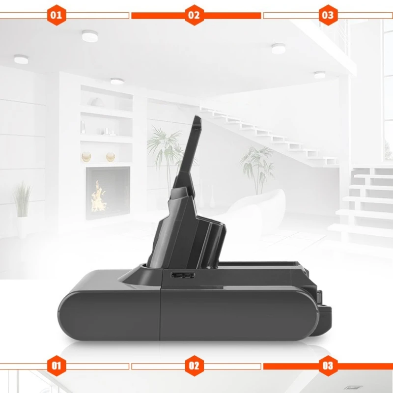 بطارية 4000 مللي أمبير في الساعة لدايسون V8 21.6 فولت بطارية ليثيوم بديلة لدايسون V8 مكنسة كهربائية مطلقة على شكل حيوان وقت تشغيل طويل #5