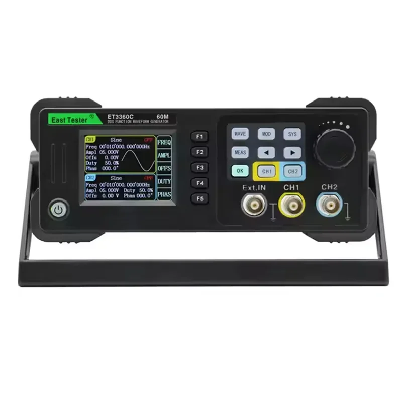 

East Tester Mini Dual Channel Function/Arbitrary Waveform Generator Signal Source ET3320C ET3340C ET3360C Frequency Meter