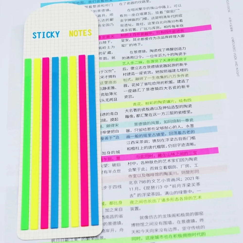 160 قطعة ملصقات ملونة شفافة الفلورسنت مؤشر علامات أعلام مثبت ملاحظة القرطاسية الأطفال الهدايا اللوازم المكتبية المدرسية