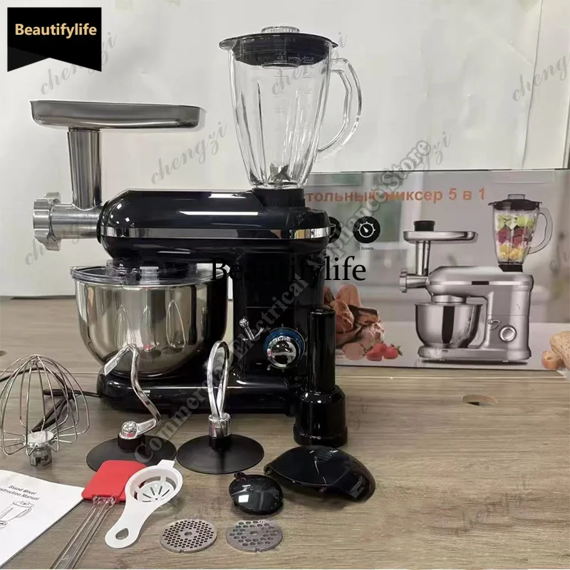 

Q181 Mixer Machine Dough Kneading Five-in-one 5.5L Stand Mixer Shredded Slices Minced Meat Enema Egg Liquid Minced Meat