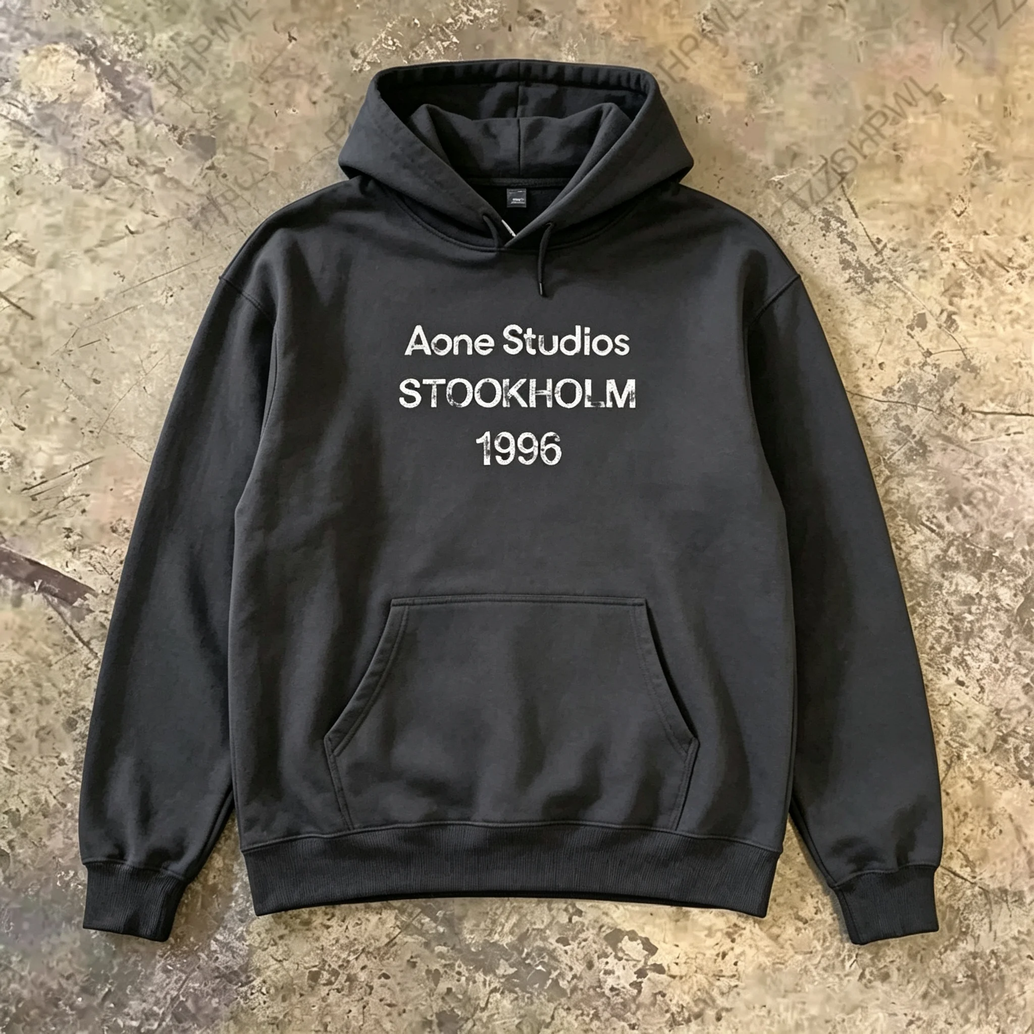 Vintage Distressed Letter Print Hoodie Men Women letter print Graphic Pullover Sweatshirt Loose Casual Streetwear Hoody Tops