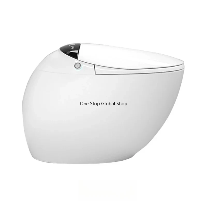 Egg Shape Smart Toilet Foot Sensor One-Piece Smart Toilet Seat Auto Flush Warm Air Drying Heated Seat Smart Toilet Intelligent
