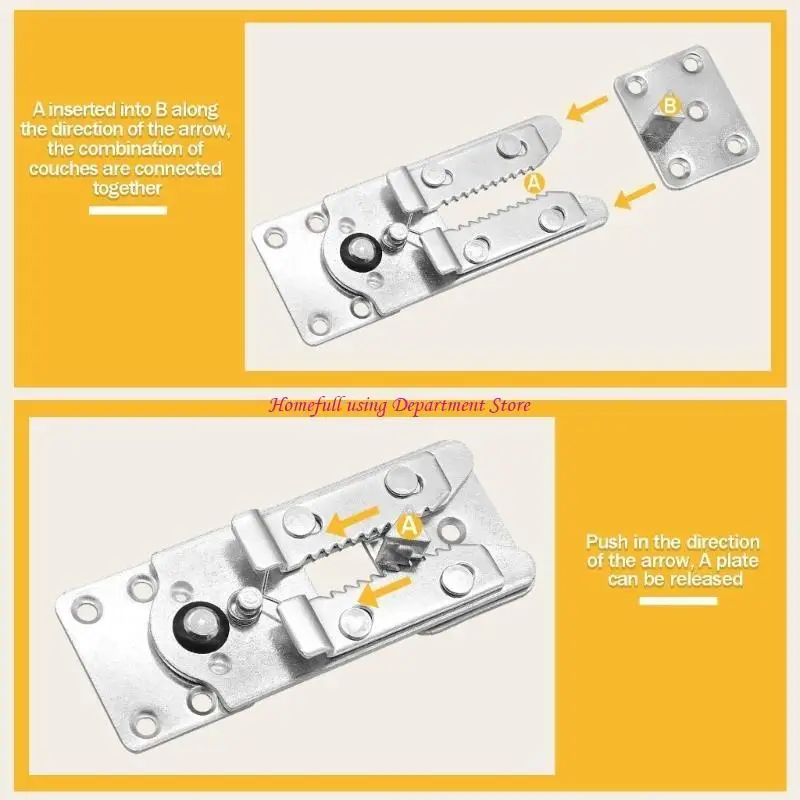 2pcs Sofa Clip Sectional Couch Connector 135mm/155mm Furniture Connector Couch Sofa Linker