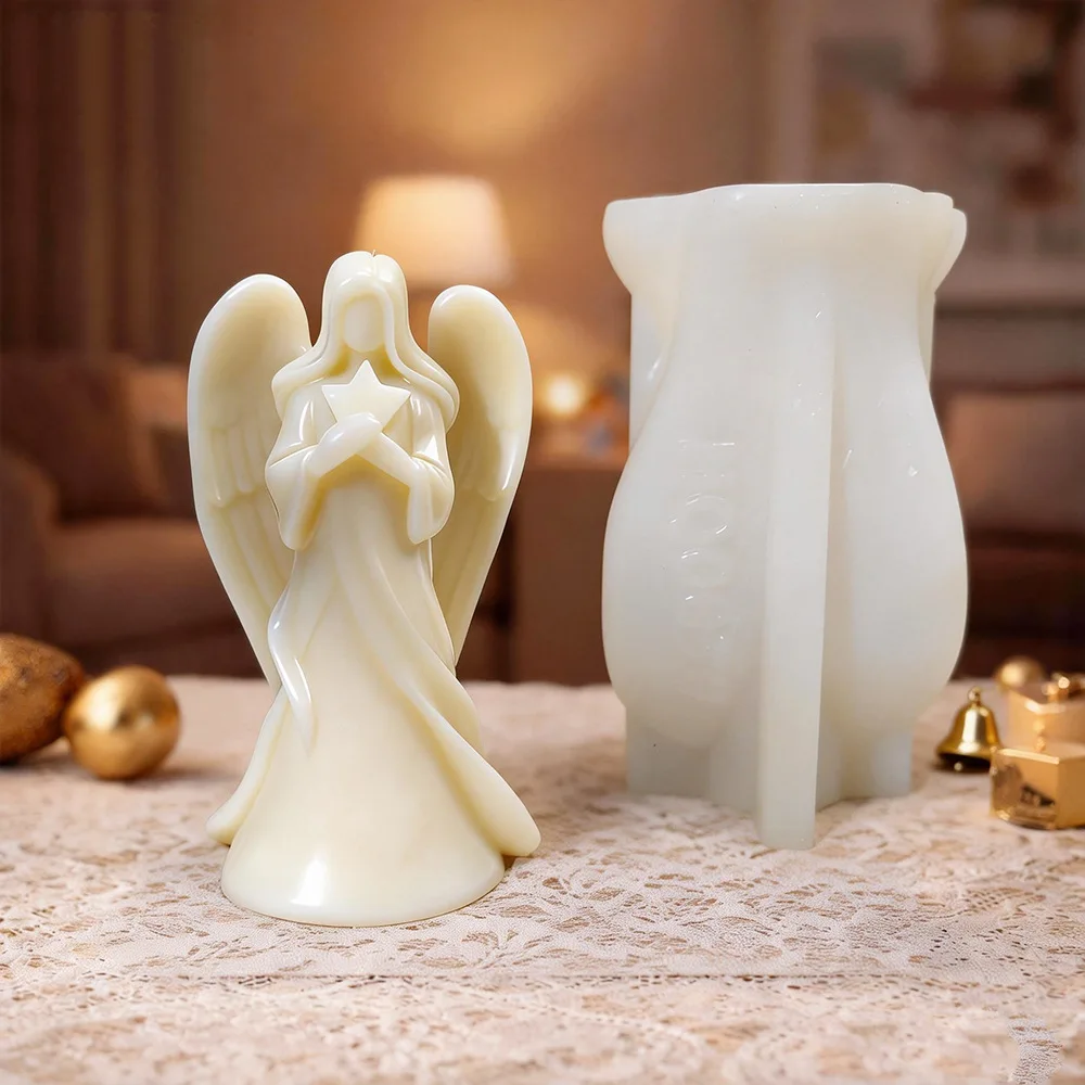 

Angel Plaster Mold Beautiful Diy Angel Mold Angel Decoration Mold Silicone For Art Craft Studio Gift Making