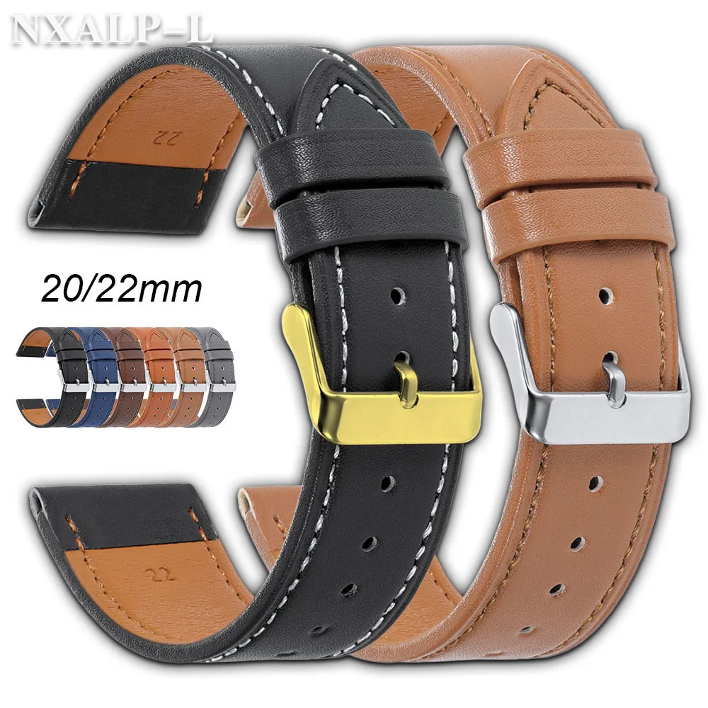 Leder-Uhrenarmband 20mm 22mm für Samsung Galaxy Watch 7/6/5/4 Armband für Huawei Watch Gt5/Gt4 Armband Herren Damen Zubehör