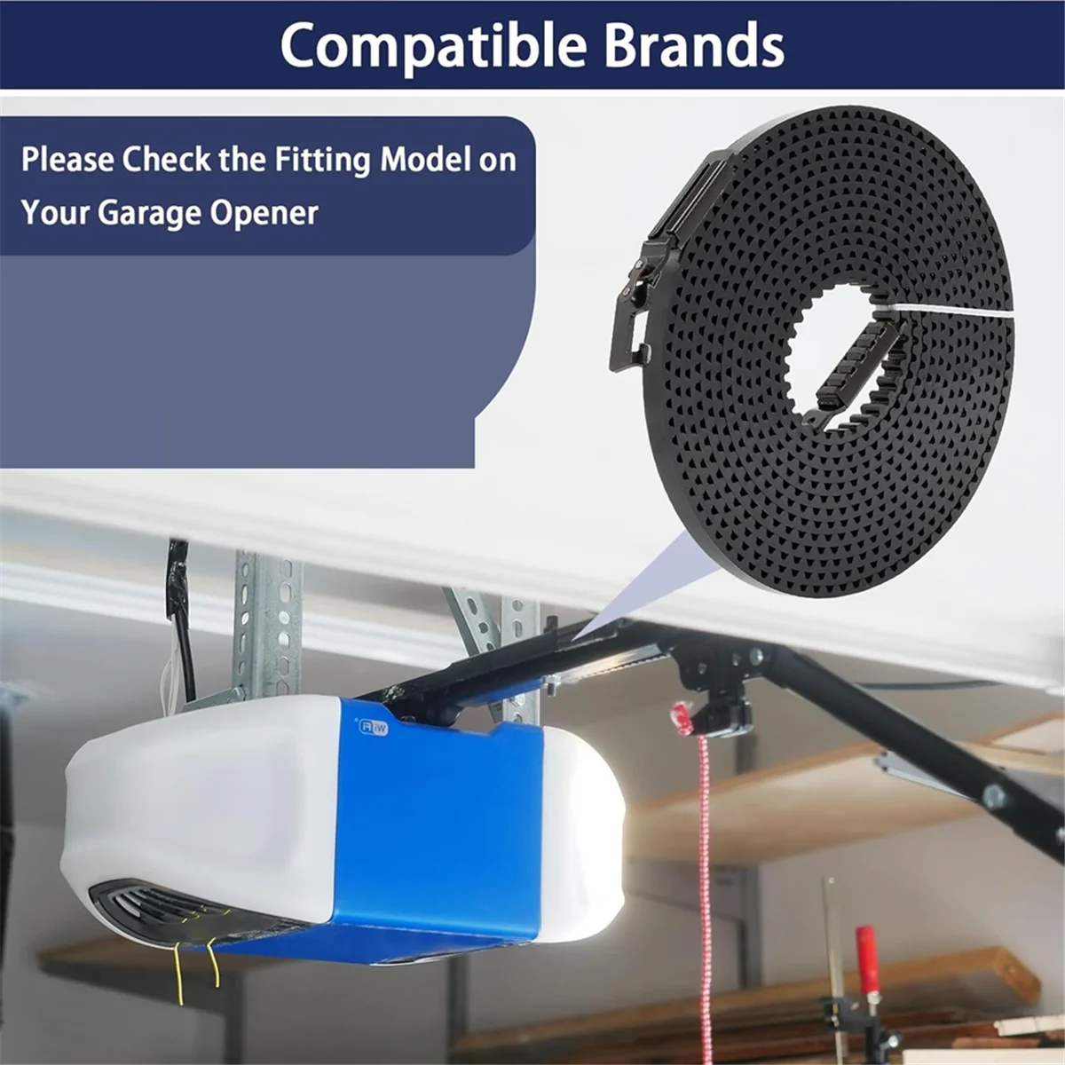 Новый приводной ремень 41A5434-11A 234 дюйма для открывания гаражных ворот 7 футов, совместимый с механизмом открывания гаражных ворот Liftmaster/Chamberlain/Sentex