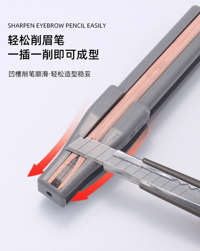 1 stücke Microblading Holz Augenbraue Bleistift Spitzer Wasserdicht langlebige Semi Permanent Tattoo Make-Up-Tools – Detail 3