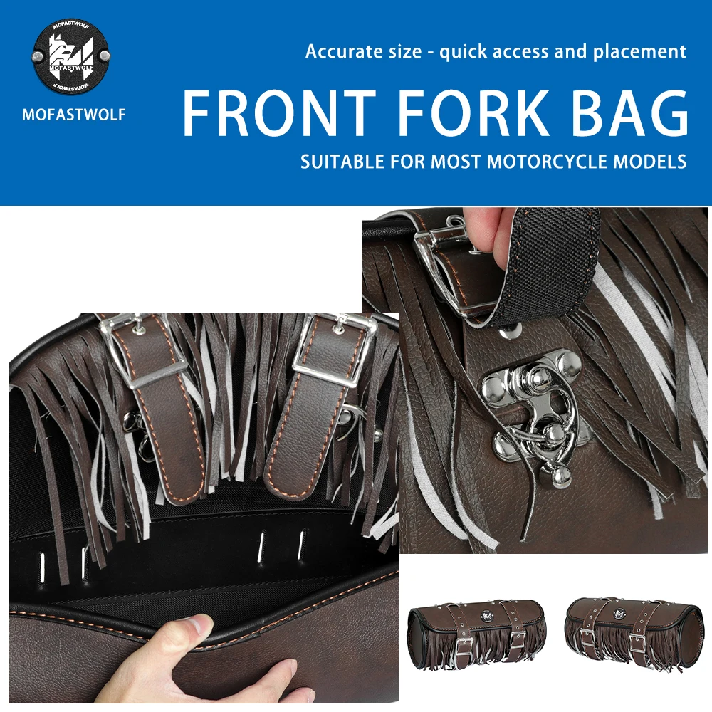 Motorcycle for Harley Cruiser Crown Prince Motorcycle Modification Edge Pack Edge Box Edge Bag Tool Charter Head Hanging Bag