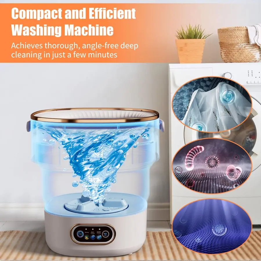 Washing Machine, 16L Mini Washing Machine With Spin BasketSmall Portable Washer Machine Suitable for Underwear Small Clothes, Fo