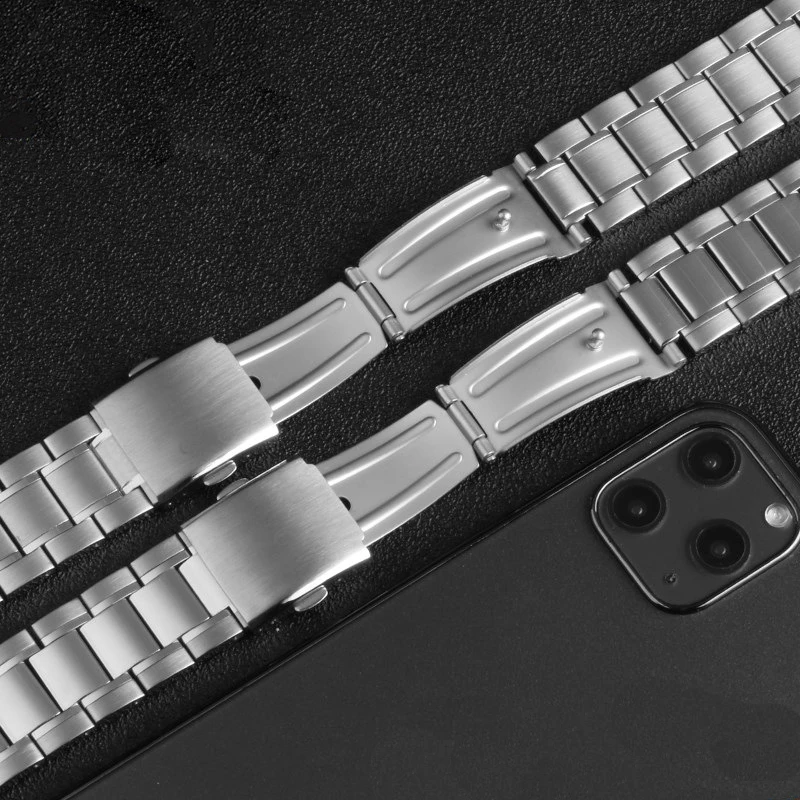 22mm Soild Stainless Steel Curved Watchband For Casio MDV-106/01 Bracelet MDV106 Swordfish Strap MTP-1374 MTP-1375 Men Wristband