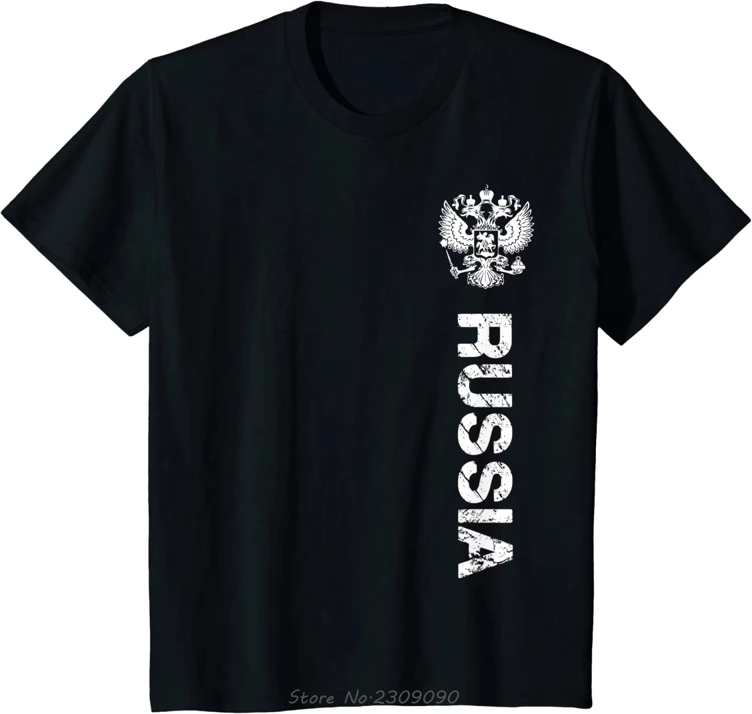 2026 New Russia T Shirt Russia Flag Crest Cotton Tshirt Casual Streetwear Unisex Tops Tees O-Neck Summer Over