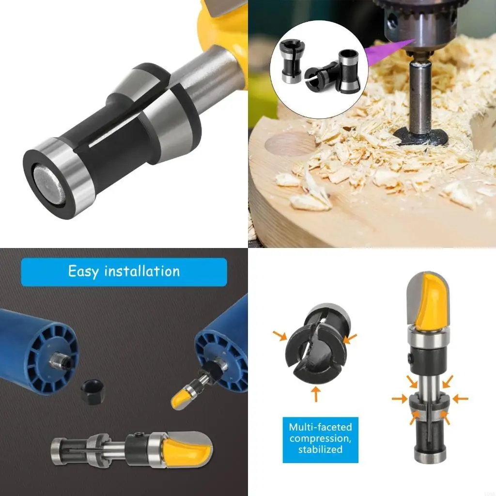

3Pieces Routers Collets Conversion for Improved Efficiency In Carvings