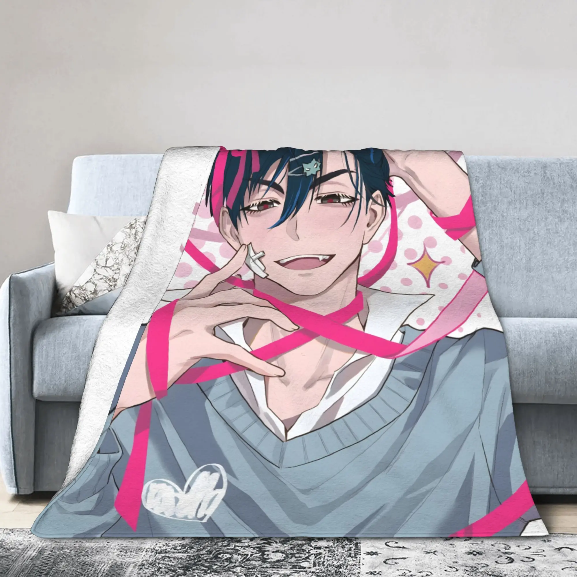 Alien Stages Anime Blankets Flannel Spring/Autumn  Portable Super Warm Throw Blankets for Sofa Outdoor Rug Piece