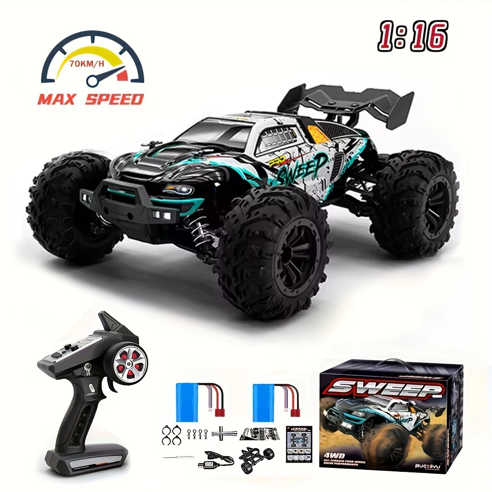 1/16 RC Auto 4x4 Afstandsbediening Winkelwagen 16101PRO/16102PRO Borstelloos 70 KM/H 2.4G Elektrische Hoge Snelheid Off-Road Drift Speelgoed voor Kinderen