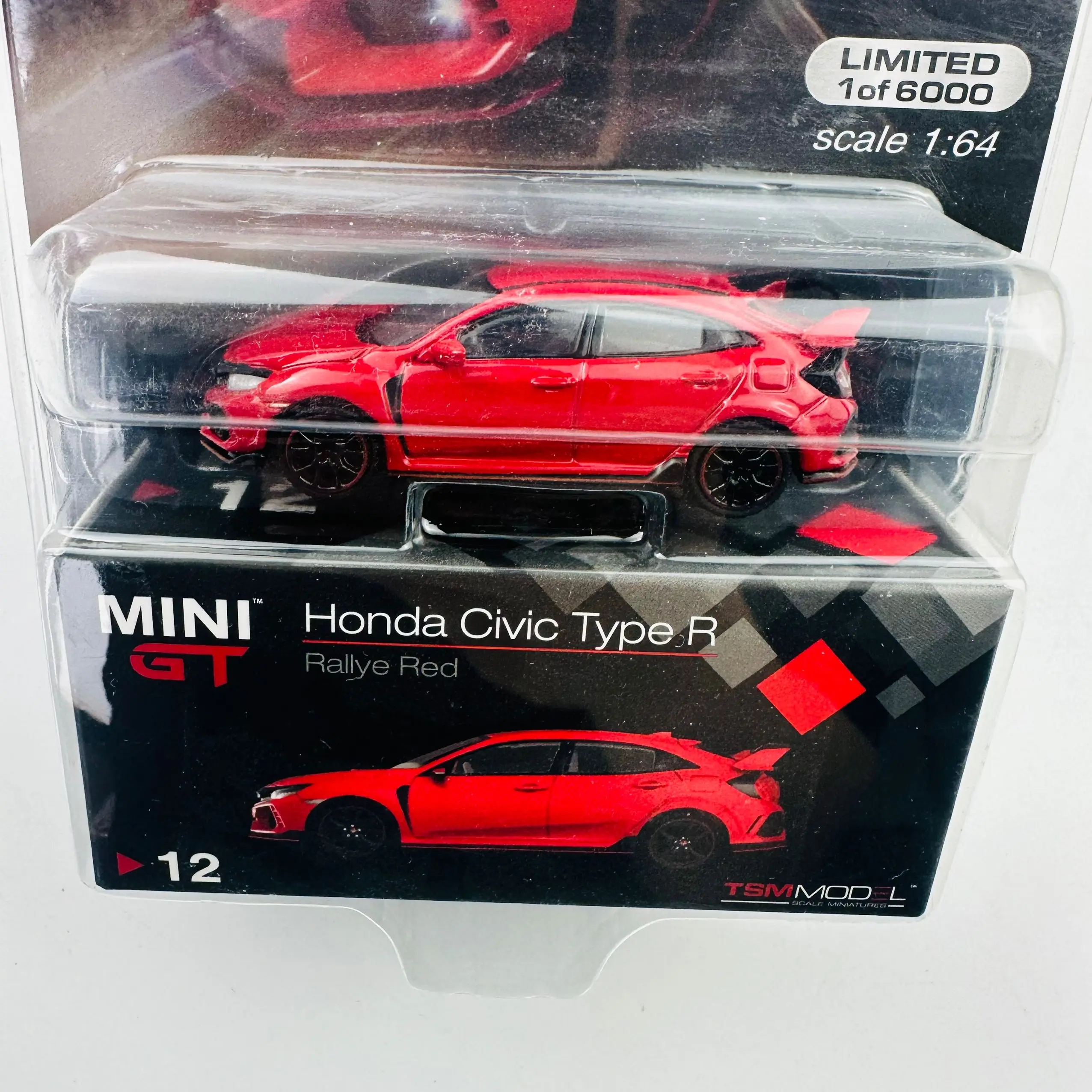 TSM Mini Gt 1/64 Minigt 12 Civic type R (FK8) Red MJ Die-cast Alloy Car Model Collection