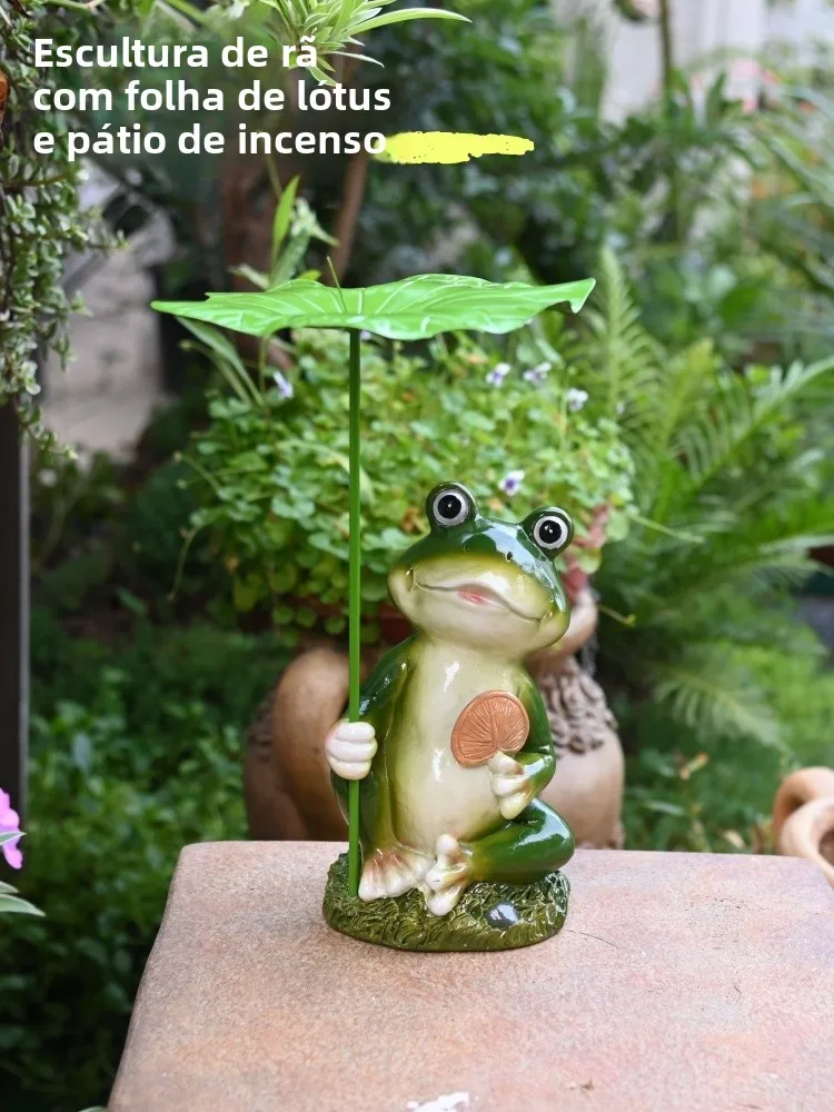 creative-frog-mosquito-coil-tray-solar-light-decoration-balcony-garden-decor-outdoor-resin-craft-pigment-painting-country-style
