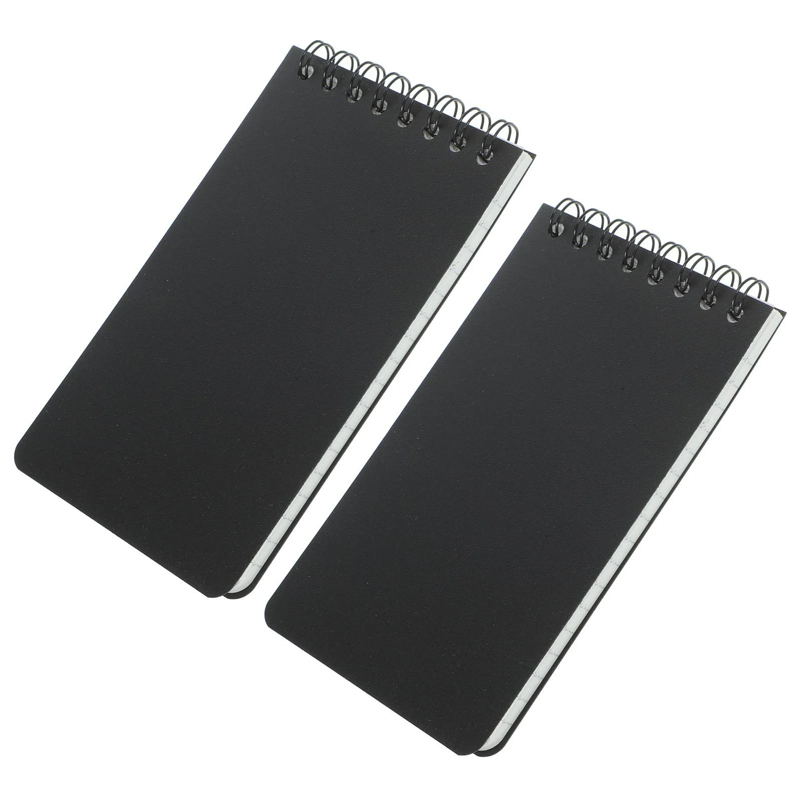 

2 Pcs Mini Notebooks Bulk Planning Smooth Writing Pads Portable Schedule Memo Small Grocery Black Work