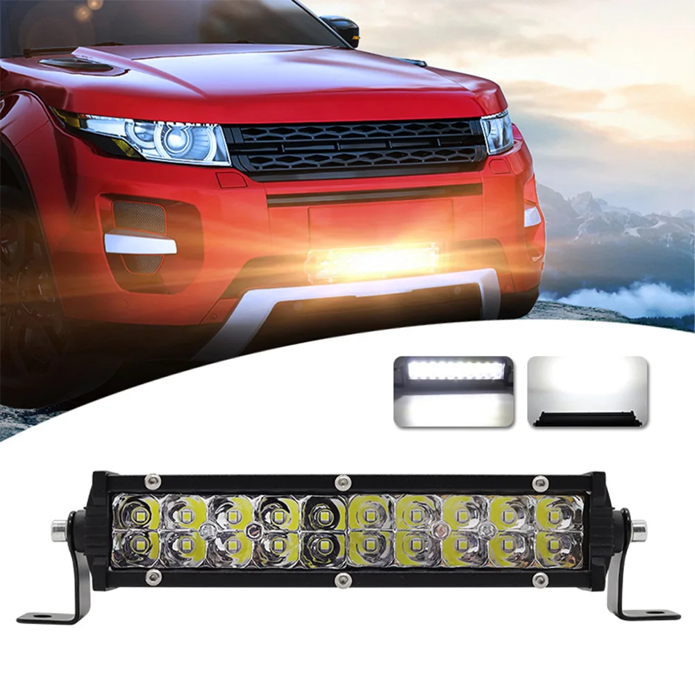 8/15/20 Inch Driving Light 60W/120W/180W Offroad Fog Lamp IP67 Waterproof 2-Row LED Work Light 6000K Off Road LED Work Light Bar