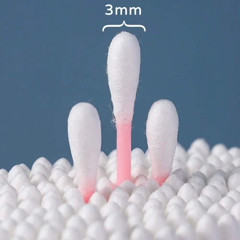 100Pcs High Quality Double-headed Ear Cleaner Plastic with Ear Spoons Cotton Swabs Soft Disposable Cleaning Cotton Bud Home