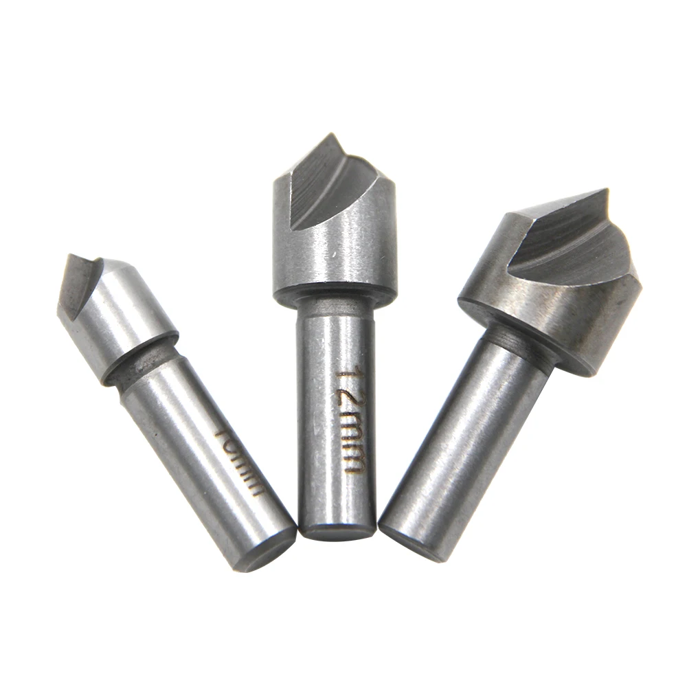 고품질 HSS 카운터 싱크 3pcs 드릴 비트 세트 철강 Snd 경금속 10mm 12mm 16mm 고속 강철 챔버링 구멍