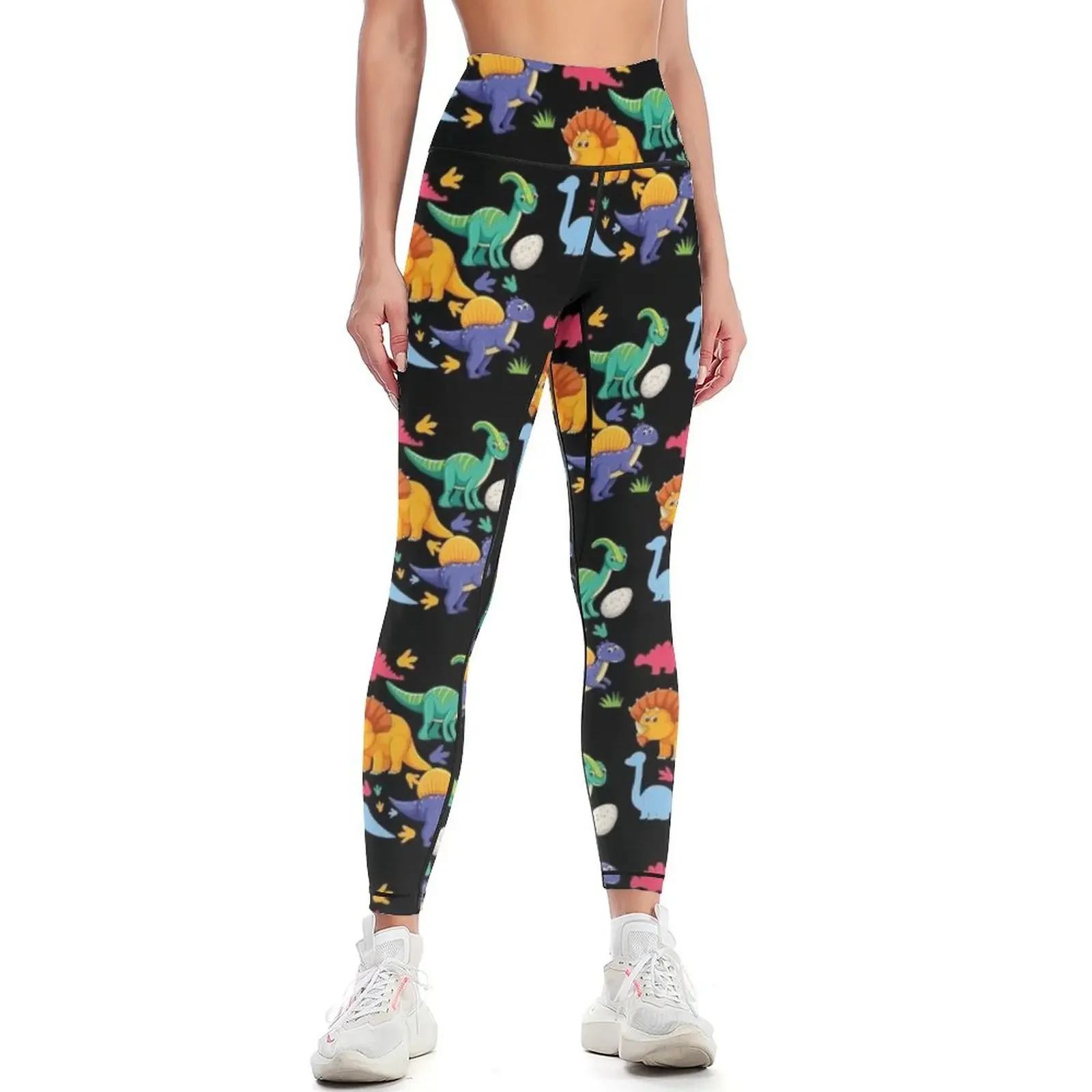 

Cute Dinosaur Patterns Leggings gym womans Sportswear woman gym gym's sportswear gym pants Womens Leggings