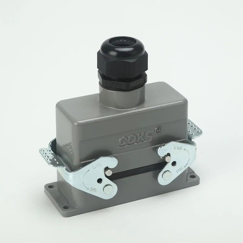 Conector industrial resistente, Soquete retangular para conectores personalizados da aviação, HE024