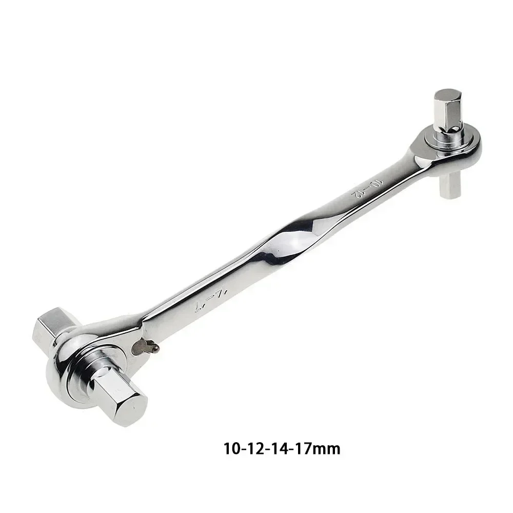 1PCS Ratchet Hex Wrench 4*5-6*8/ 6*8-10*12/ 10*12-14*17 Cr-Mo Ratchet Allen Key Double End Spanner Key Hand Tools