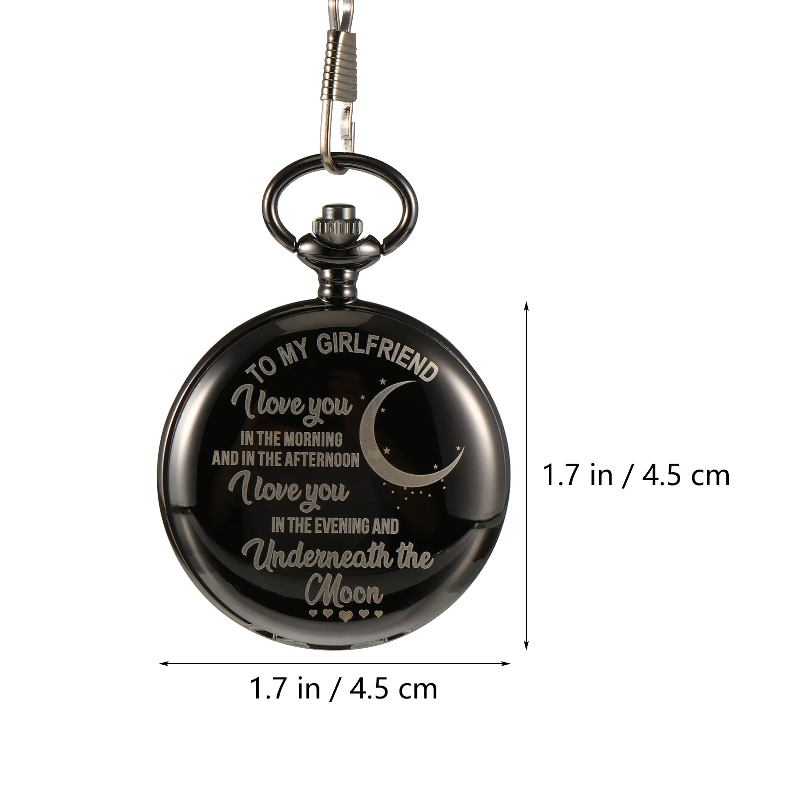 

Lettering Pocket Watch Retro Design Lightweight Quartz Movement Hanging Pocket Watch Pendant with Large Arabic Numbers for Women