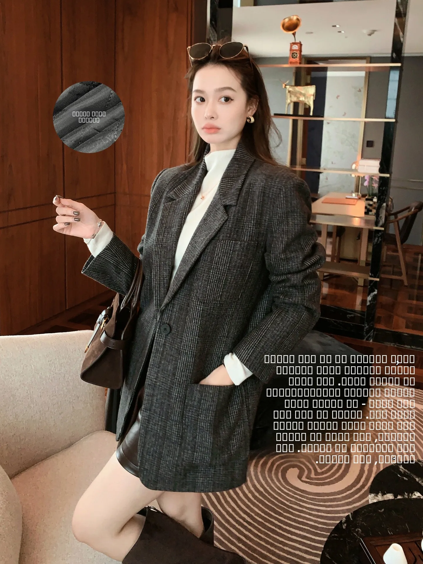 

MeiYang Woolen Suit Warm Casual Commute Workwear Long Sve Button up Suit Jaet Regular Fit Faionable Workwear