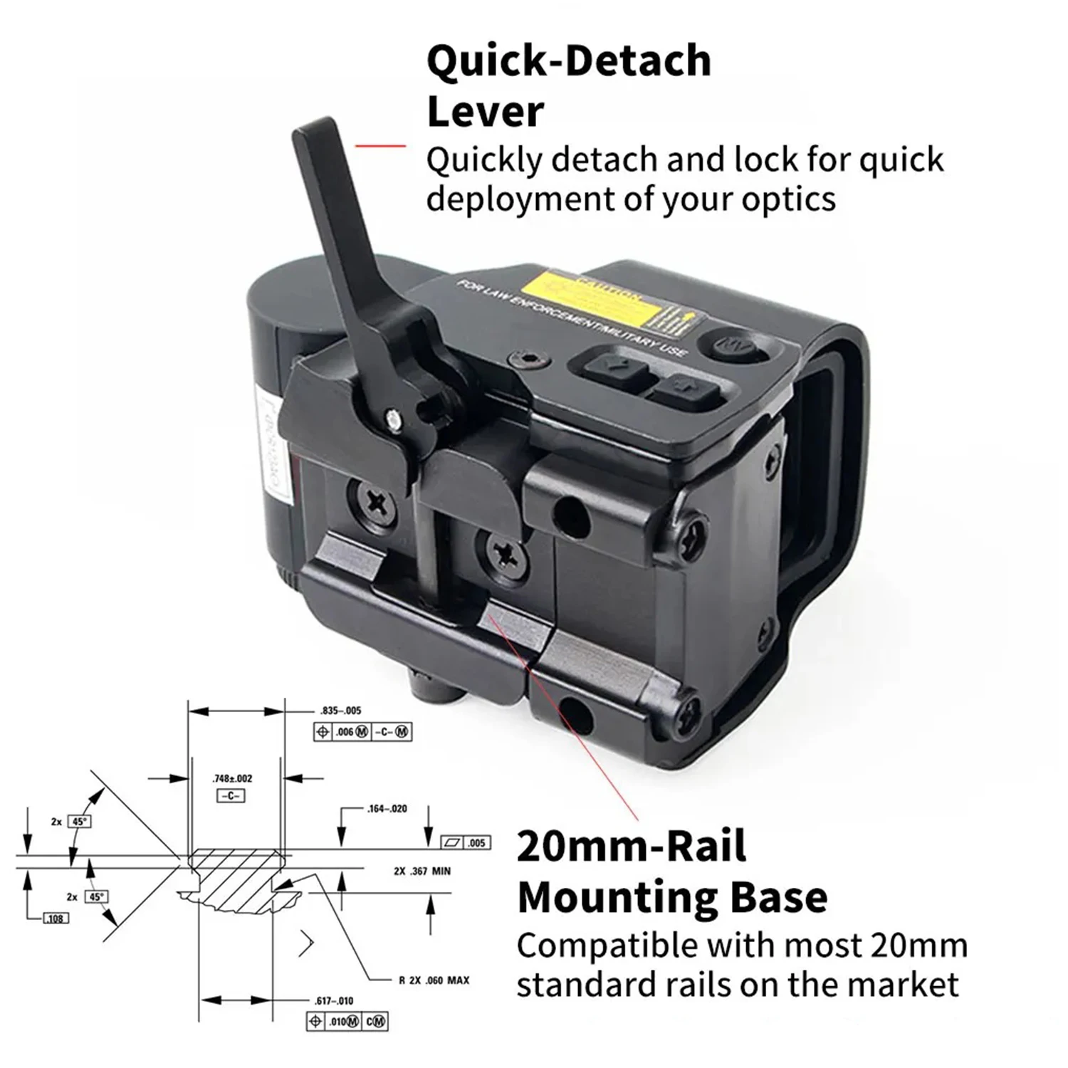 Mira holográfica Eotech 558 con lupa G33 3X desmontaje rápido - imagen 5