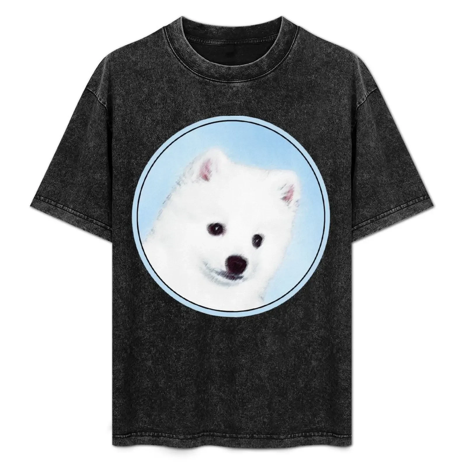 

American Eskimo T-Shirt Trendy Print Short Sleeve T-Shirt