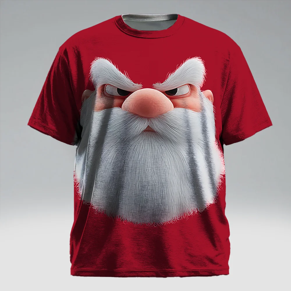 

S-9xl plus size Big & Tall Short Sleeve (Christmas Element) Stylish Red-Green Hues, Lightweight, Fits Guys for All-Day Comfort