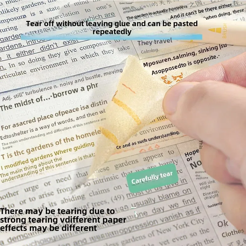Notes autocollantes transparentes à paillettes, onglets d'index créatifs dégradés extractibles pour étudiants, planificateur de bureau, bloc-Notes, papeterie