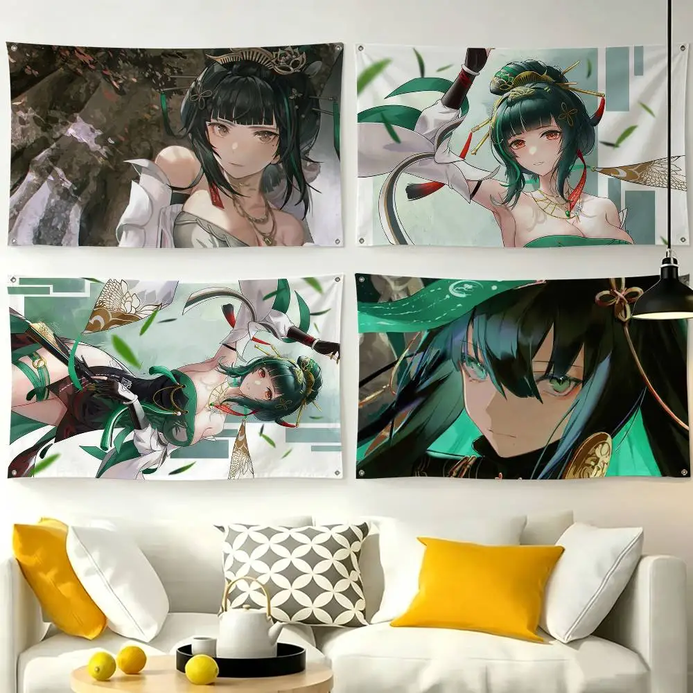 Punishing Gray Raven Hanying  Flag Suitable For Party Club Outdoor Interior Wall Decoration Banner Fans Gift