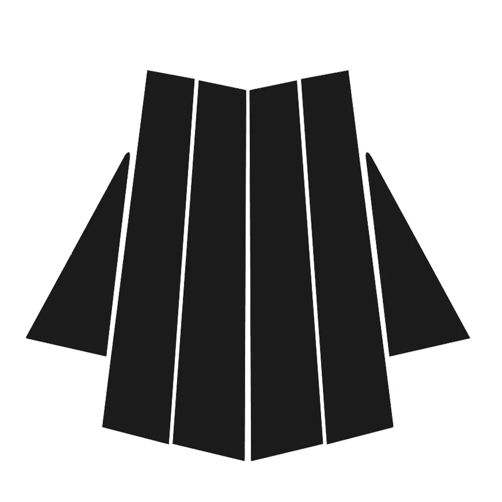 For Chevrolet Captiva 2006-2018 2007 2008 2009 2010 Bright Black Carbon Fibre Window Door Waterproof B C Sticker - Image 2