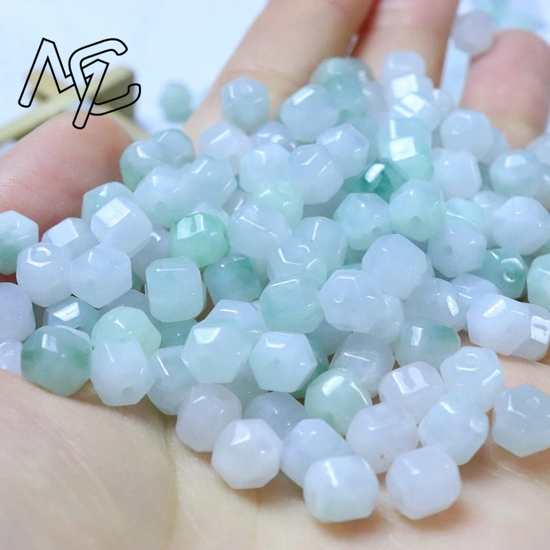 

10 шт. натуральных нефритовых шестигранных бусин 6 мм, аксессуары для самостоятельного изготовления серег, модные украшения, ручная работа, амулет на удачу