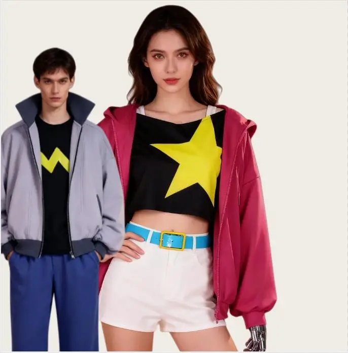 

Anime Digimon Adventure Cosplay Costume Sakuya Rena Tenma Asuka Men and Women Jackets Pants and Short Daily Suit Halloween