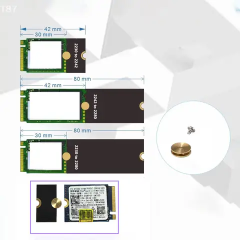 M2 2230 To 2242 2230 To 2280 2242 To 2280 Converter Card Extension Bracket Transfer Card Adapter M2 Solid State Drive Adapter