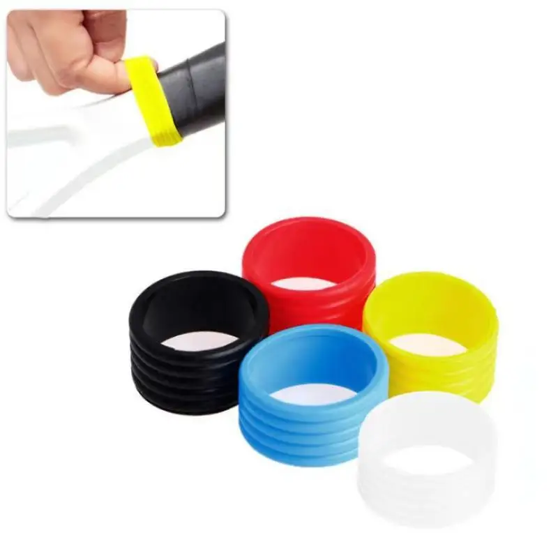 4 Stück/Set Gummi Schweißabsorbierende Bänder Silikon Tennisschläger Griffring Griffverschluss Dehnbarer Griff Tennis Zubehör